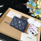 Chanel Coin Wallet Navy Blue — view 2