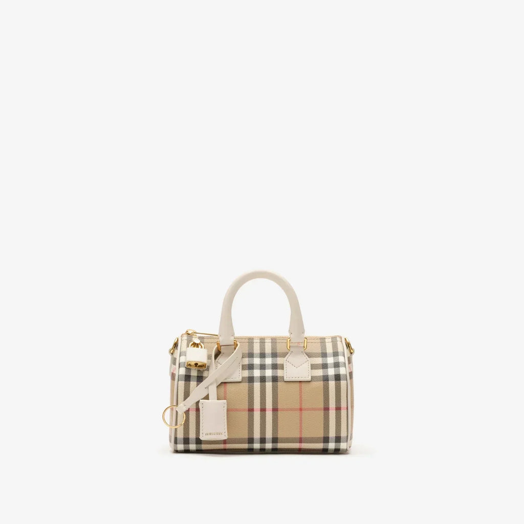 Burberry Mini Check Bowling Bag — view 1