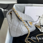 Chanel Pearl Crush Mini Flap Bag Gray — view 4