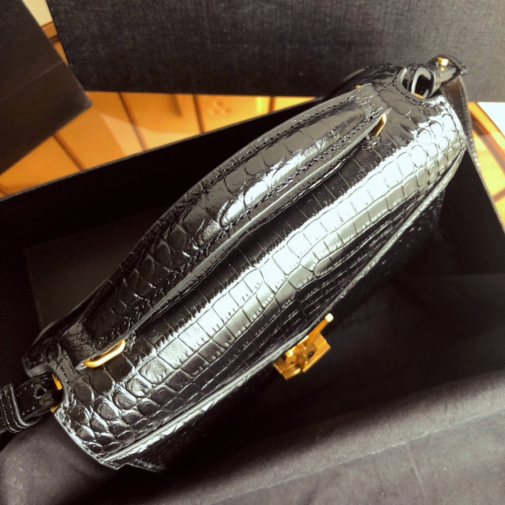 YSL Cassandra Mini Top Handle Bag Black — view 6