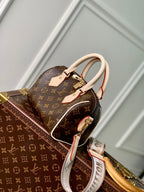 Louis Vuitton Speedy Bandouliere 20 Monogram Beige Strap Handbag — view 2