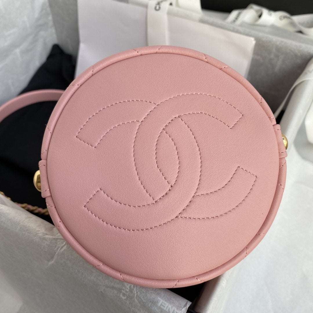 Chanel 2020 Tweed Soul Bucket Bag Pink — view 5