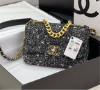 Chanel 19 Small Black and White Orea Tweed Handbag — view 2