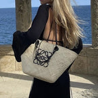 Loewe Sunday Neeti Black Raffia Bag — view 6