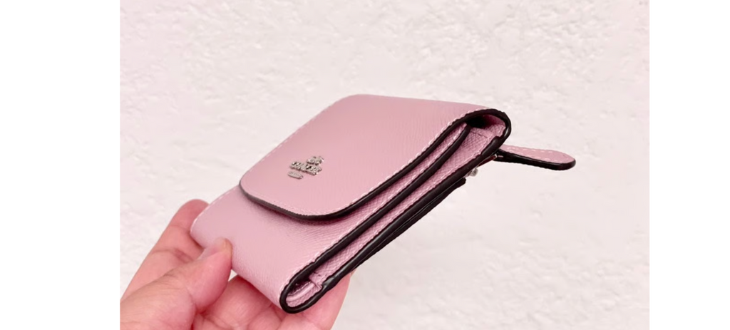 Coach Leather Small Wallet in Pink — view 5