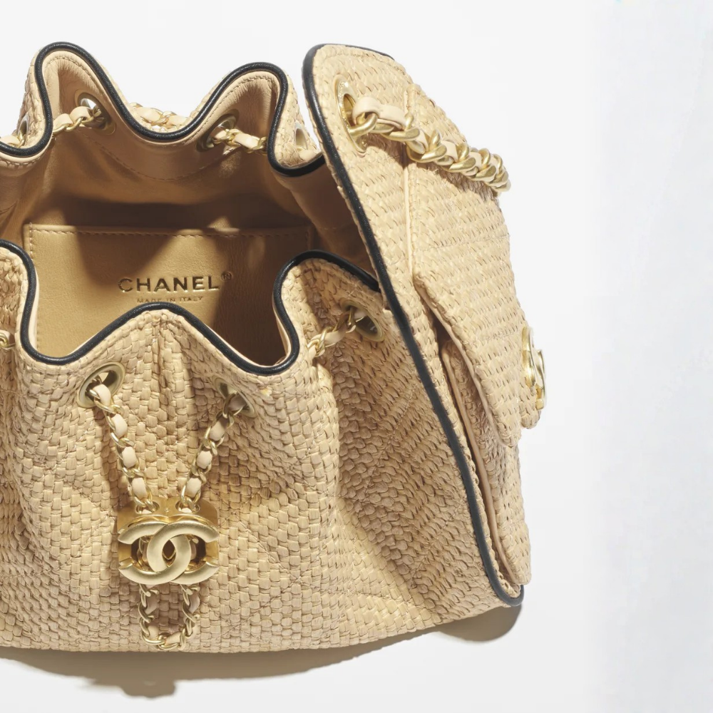 Chanel 25 Mini Handbag Braided Raffia — view 5