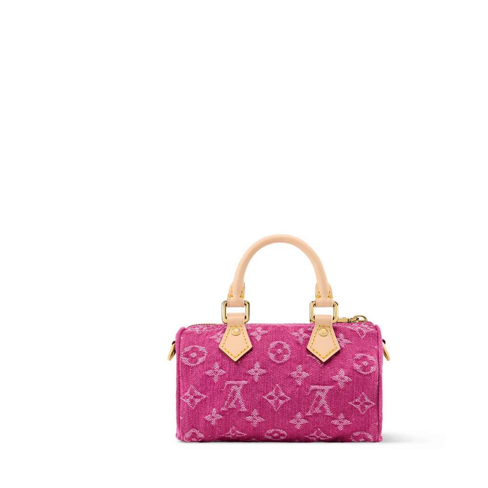 LV Nano Speedy Denim Handbag — view 3