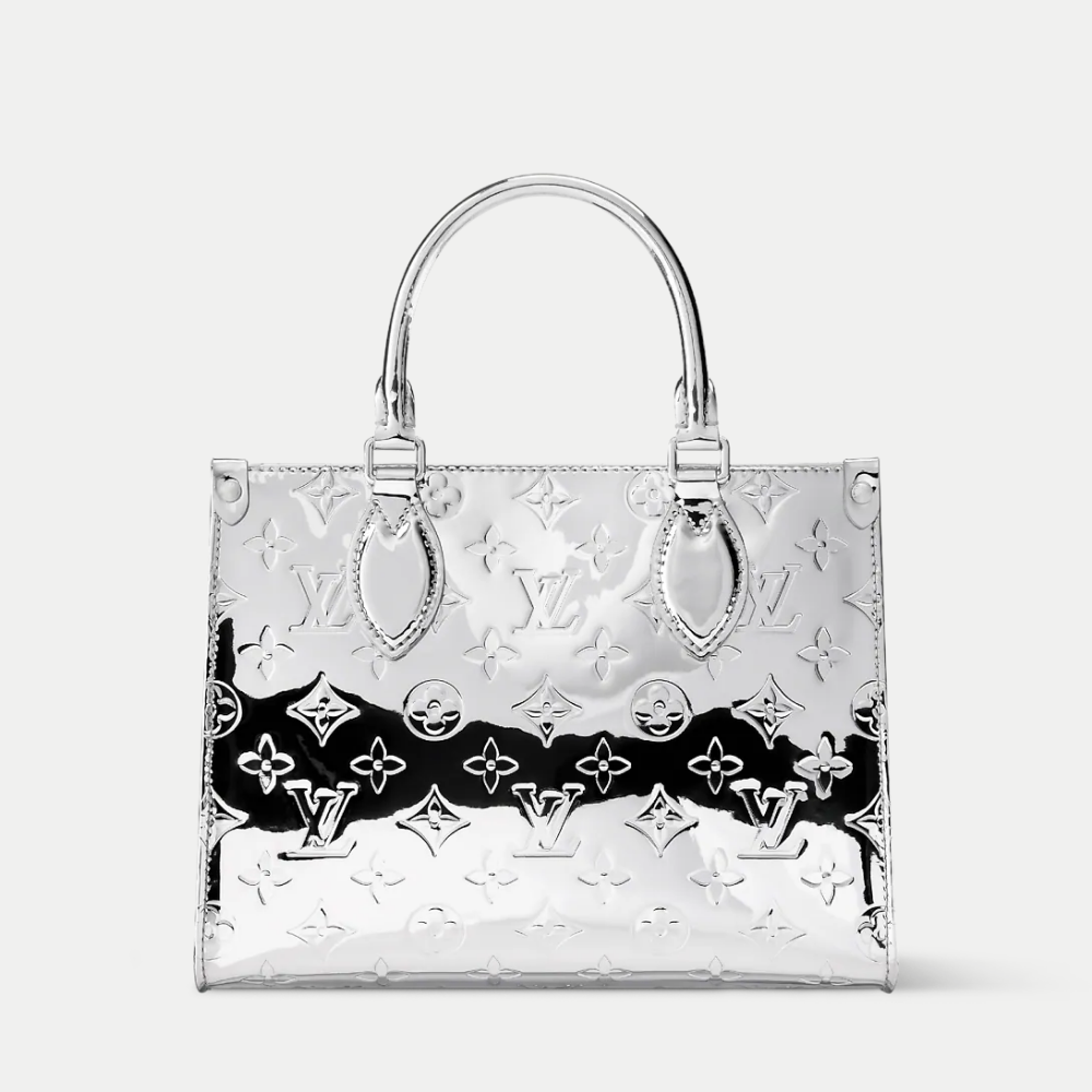 LV OnTheGo PM Silver Tote Bag — view 3