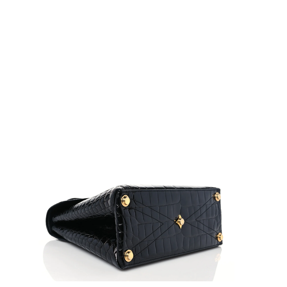 LV Rose Des Vents Mini Handbag - Alligator Matte Black — view 3