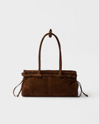 Prada Bonnie Medium Suede Handbag — view 3