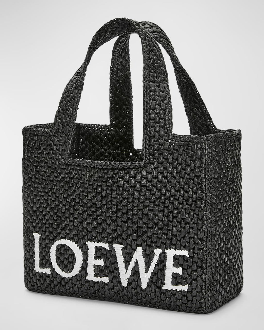 Loewe x Paula's Ibiza Font Tote Small Bag in Raffia — view 4