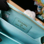 Chanel Zip Coin Wallet Tiffany Blue — view 8
