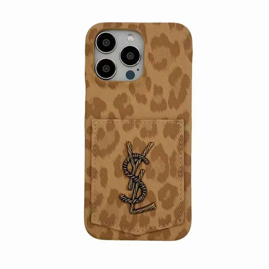 Vintage YSL Phone Case Brown — view 1