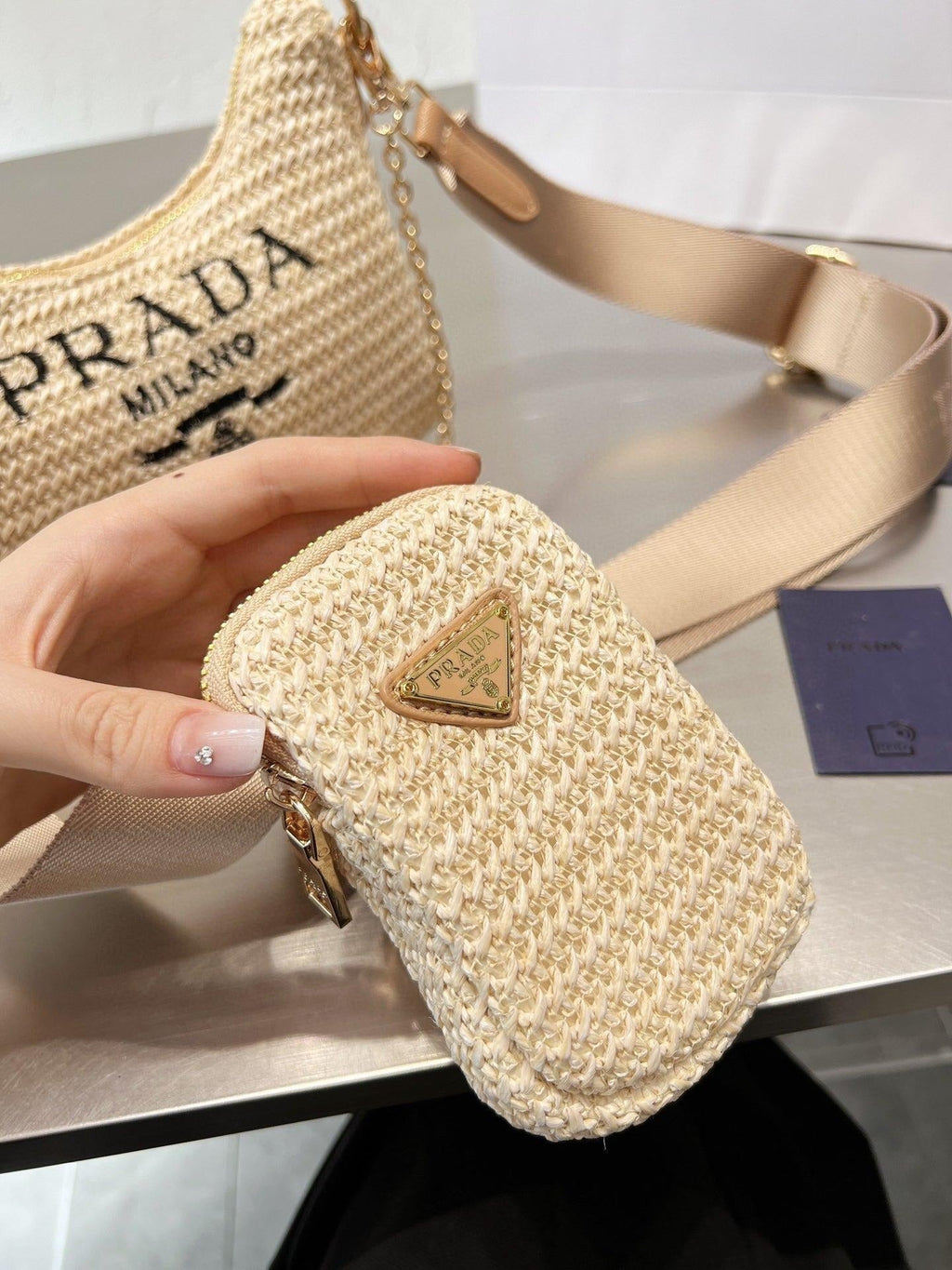 Prada Handbag Re-Edition 2005 Bag 8.3X7X2.3Inch - Beige — view 3