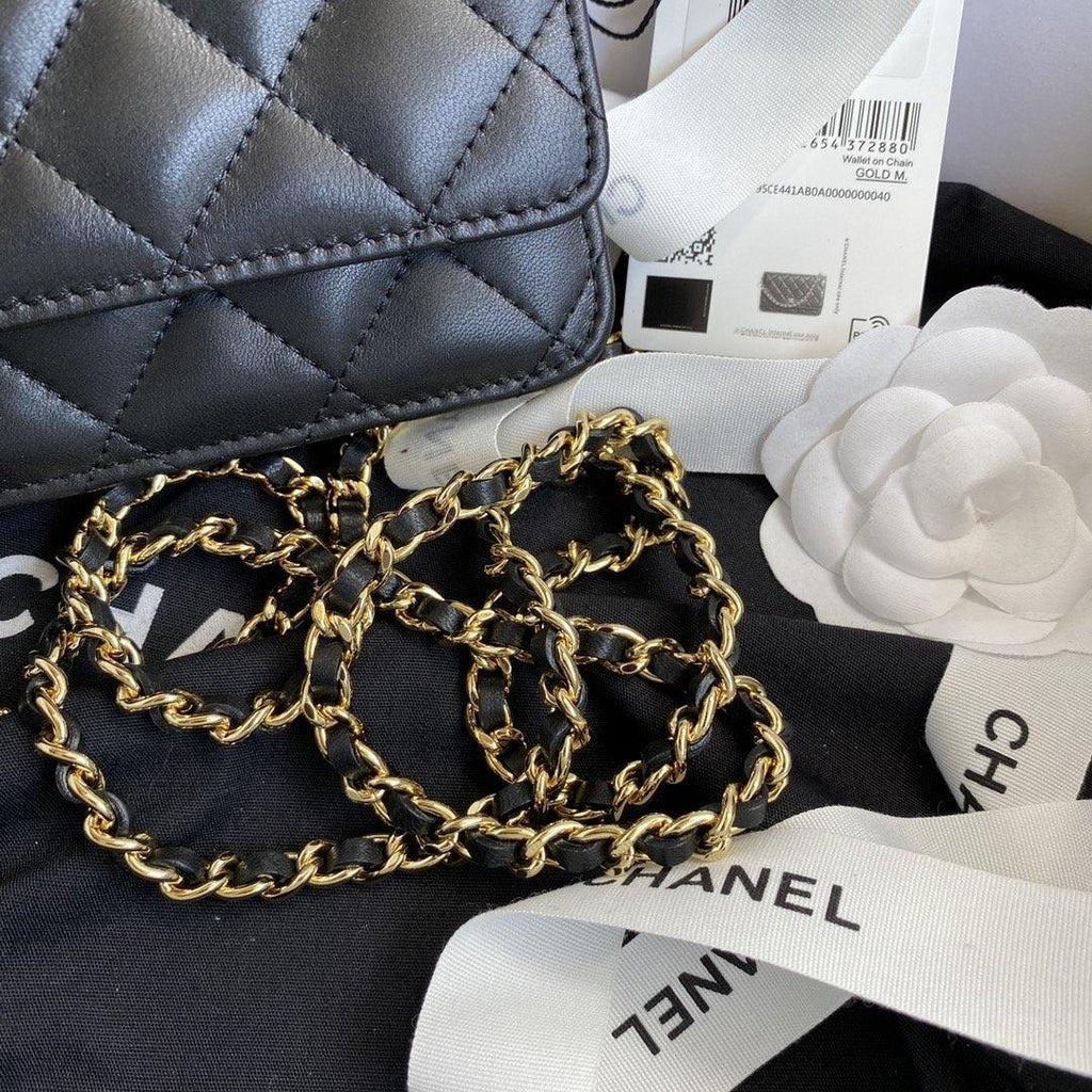 Chanel Wallet On Chain WOC Black Lambskin - Classic Black — view 5