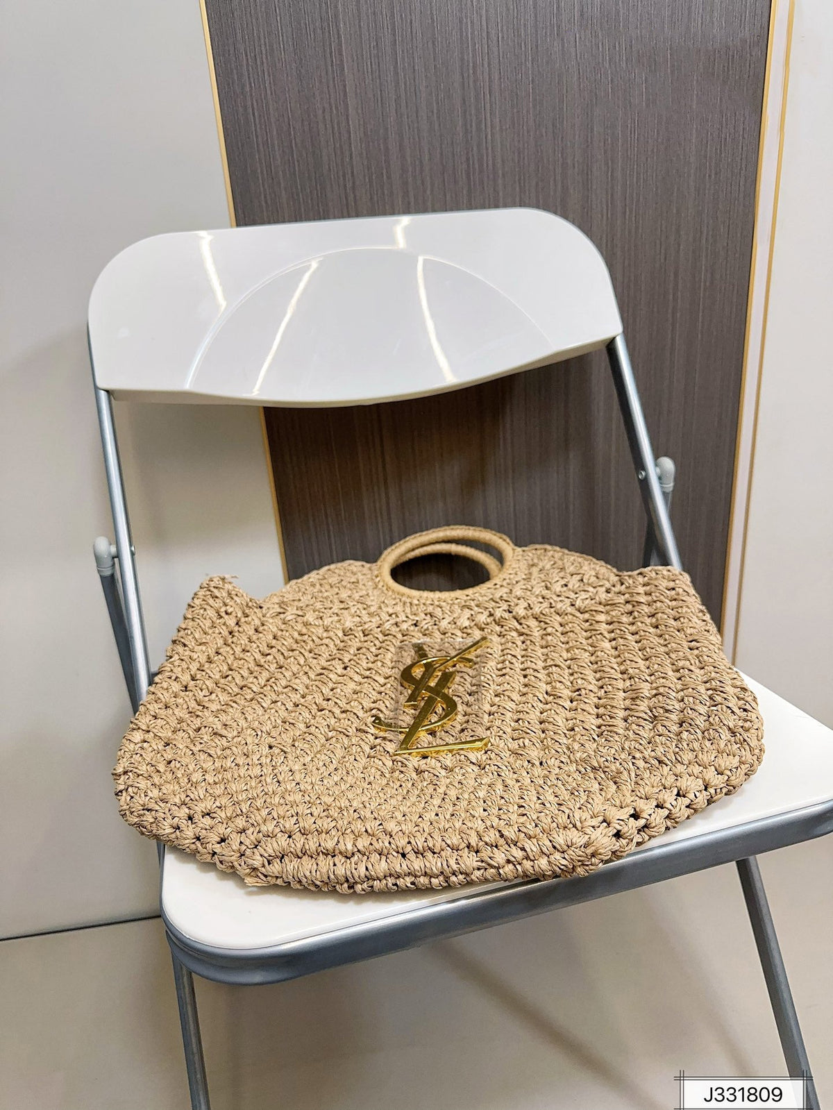 YSL Saint Laurent Summer Raffia Tote Bag — view 10