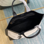 YSL Tag Hobo Bag - Beige/Black — view 5