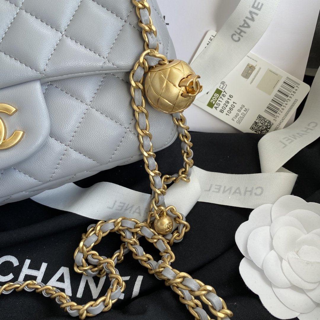 Chanel Pearl Crush Mini Flap Bag Gray — view 7