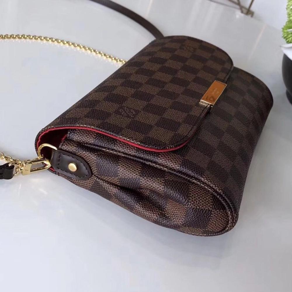 LV Favorite MM Damier Ebene Shoulder Bag — view 3