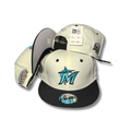 Miami Marlins Cream and Black - Snapback Cap — view 1