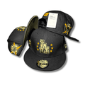 Los Angeles Dodgers New Era Black and Gold with Star Embroidery - Snapback Cap — view 1