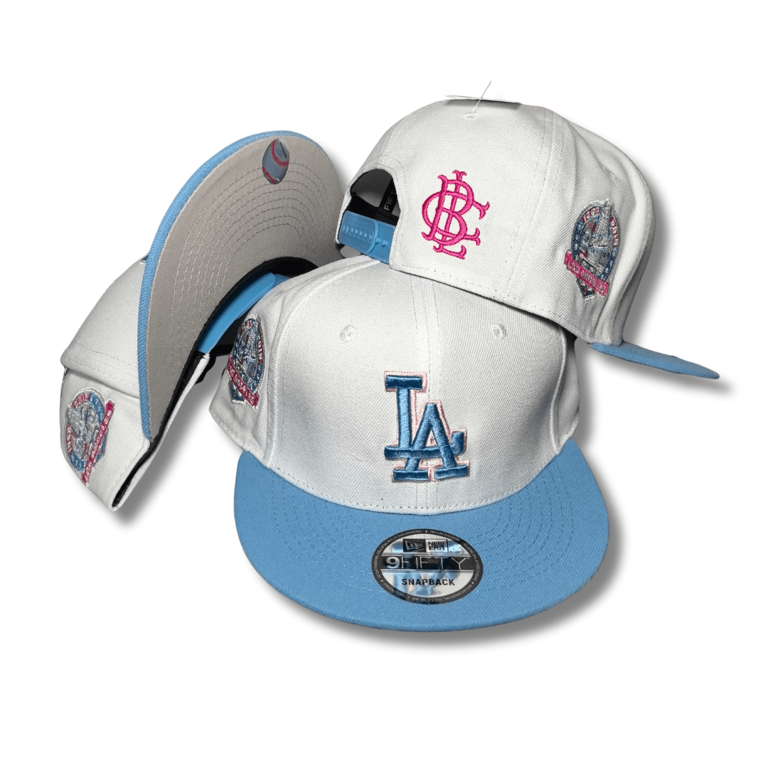 Los Angeles Dodgers White and Light Blue with Special Edition Patches - Snapback Cap — view 1