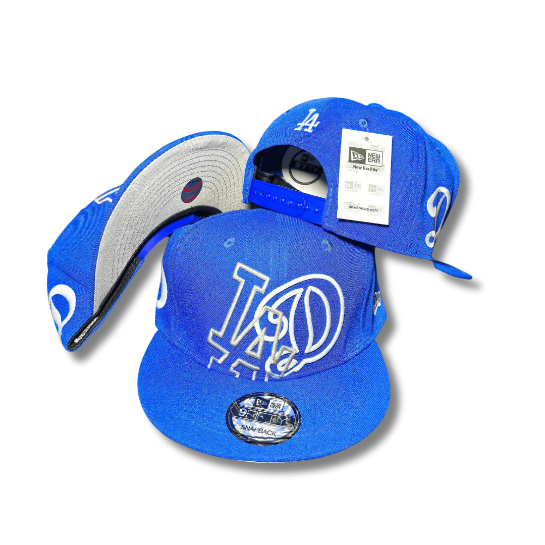 Los Angeles Dodgers Blue with Oversized Embroidered Logo and Adjustable Fit – Snapback Cap — view 1