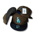 Men's Los Angeles Dodgers New Era Brown/Navy Walnut 9FIFTY - Snapback Cap — view 1