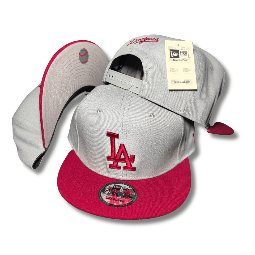 Los Angeles Dodgers Hat Cap Fitted Adult Pink Gray MLB 9Fifty – Snapback Cap — view 1