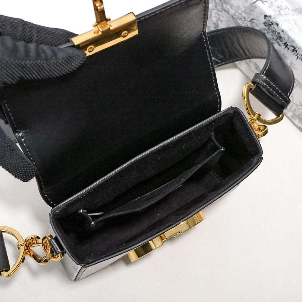 Dior 30 Montaigne Flap Shoulder Crossbody Bag with CD Clasp and Adjustable Leather Strap — view 6