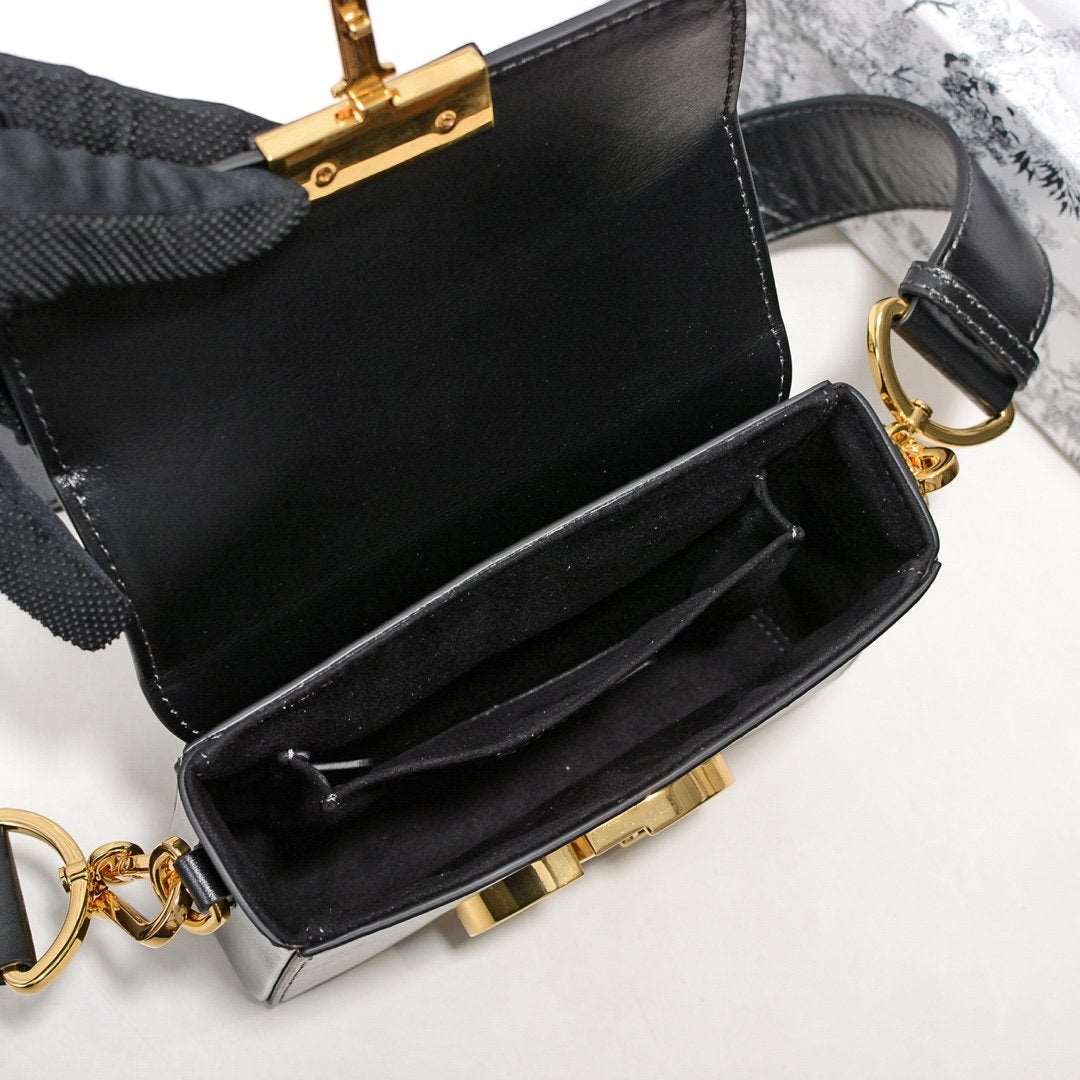Dior 30 Montaigne Flap Shoulder Crossbody Bag with CD Clasp and Adjustable Leather Strap — view 6