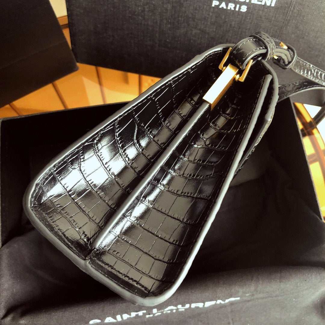 YSL Cassandra Mini Top Handle Bag Black — view 7