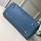 Louis Vuitton Montaigne MM Blue Handbag — view 3