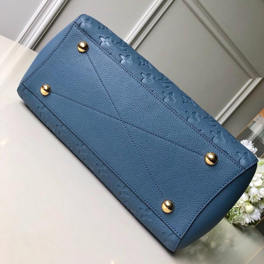 Louis Vuitton Montaigne MM Blue Handbag — view 3