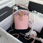 Chanel 2020 Tweed Soul Bucket Bag Pink — view 3