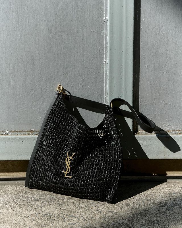 Saint Laurent YSL Raffia Tote Bag — view 4
