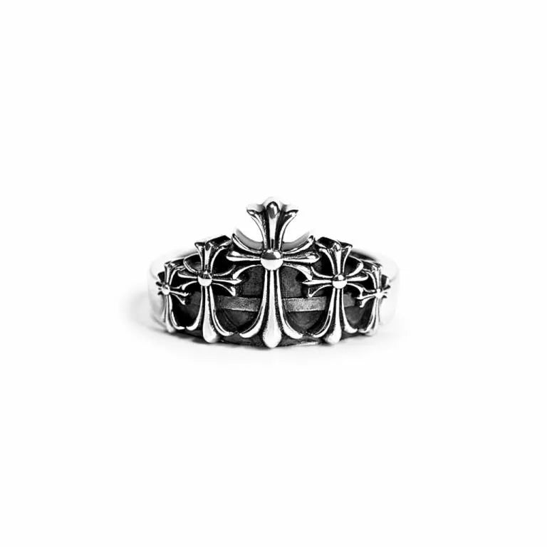 CHROME HEARTS CROSS CROWN RING 5 — view 1
