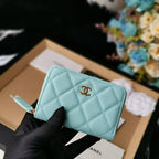 Chanel Zip Coin Wallet Tiffany Blue — view 2