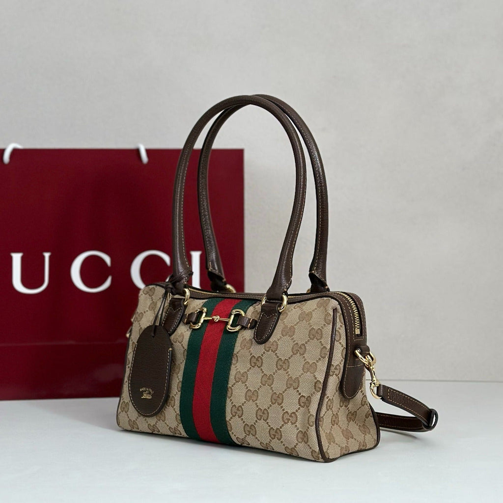 Gucci GG Canvas Boston Bag - Beige — view 2