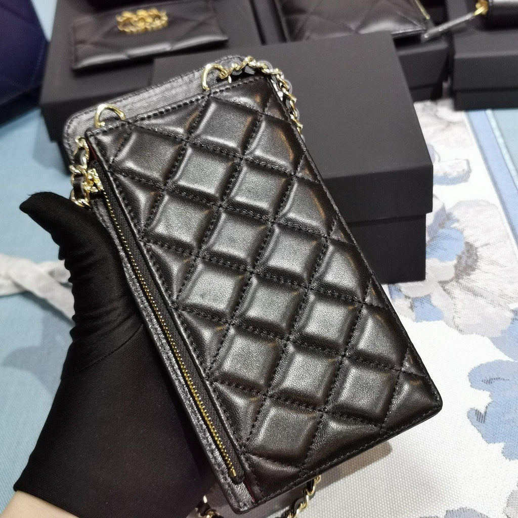 Chanel Lambskin Phone Holder Wallet — view 3