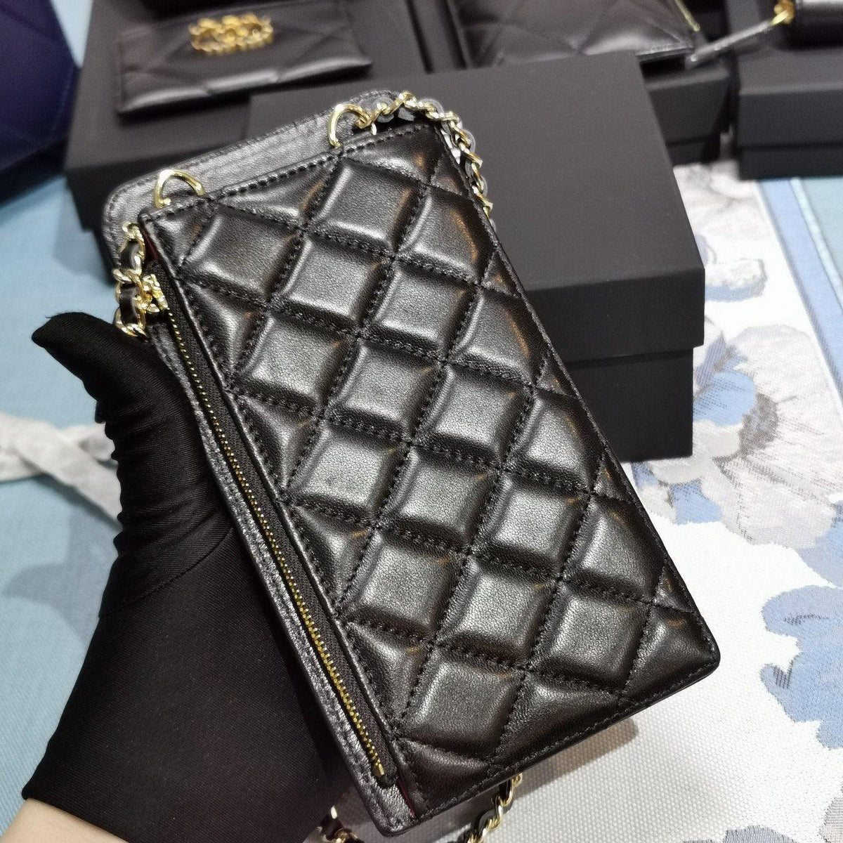 Chanel Lambskin Phone Holder Wallet — view 3