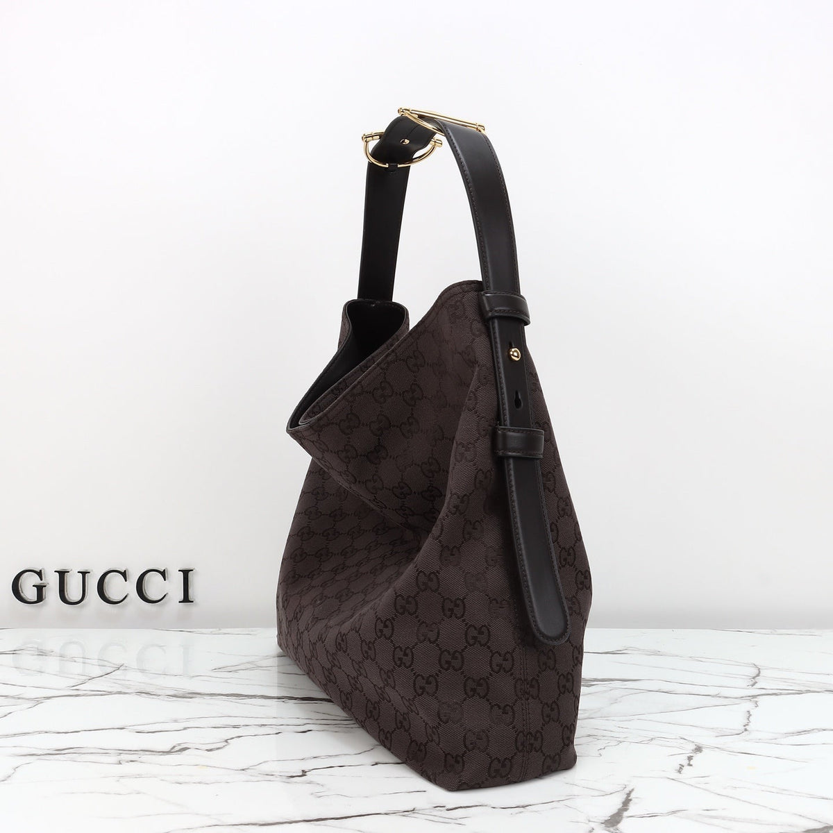 Gucci Beatrix Tote Brown and Dark Brown Original GG Canvas — view 8
