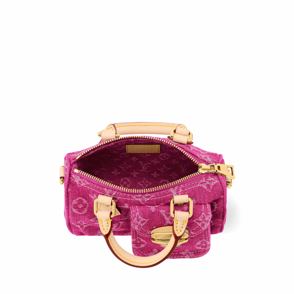LV Nano Speedy Denim Handbag — view 4