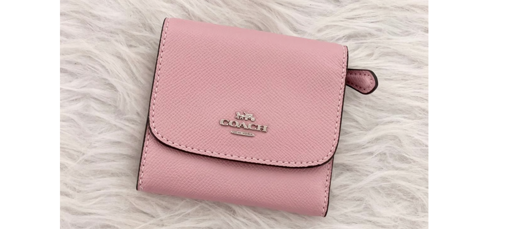 Coach Leather Small Wallet in Pink — view 3