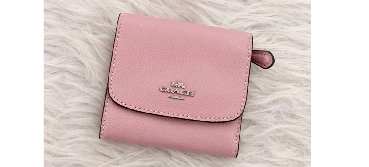 Coach Leather Small Wallet in Pink — view 3