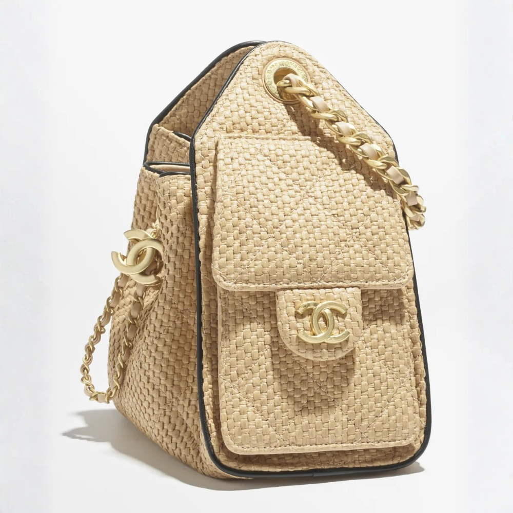 Chanel 25 Mini Handbag Braided Raffia — view 4