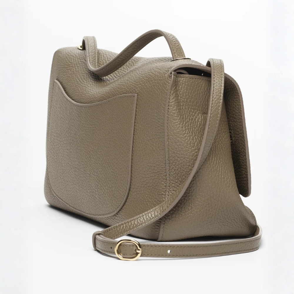Chanel Maxi Flapbag Gold-Tone - Dark Khaki — view 3