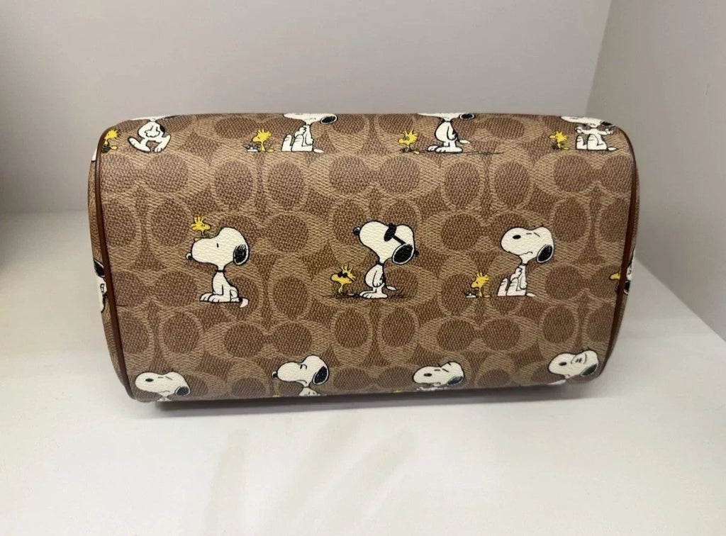 Coach x Peanuts Rowan Satchel Bag Signature Canvas — view 3