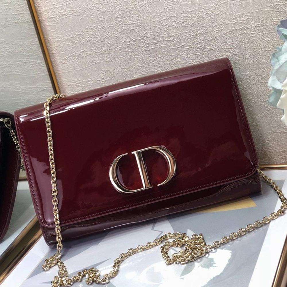 Dior 30 Montaigne Pouch - Maroon — view 1