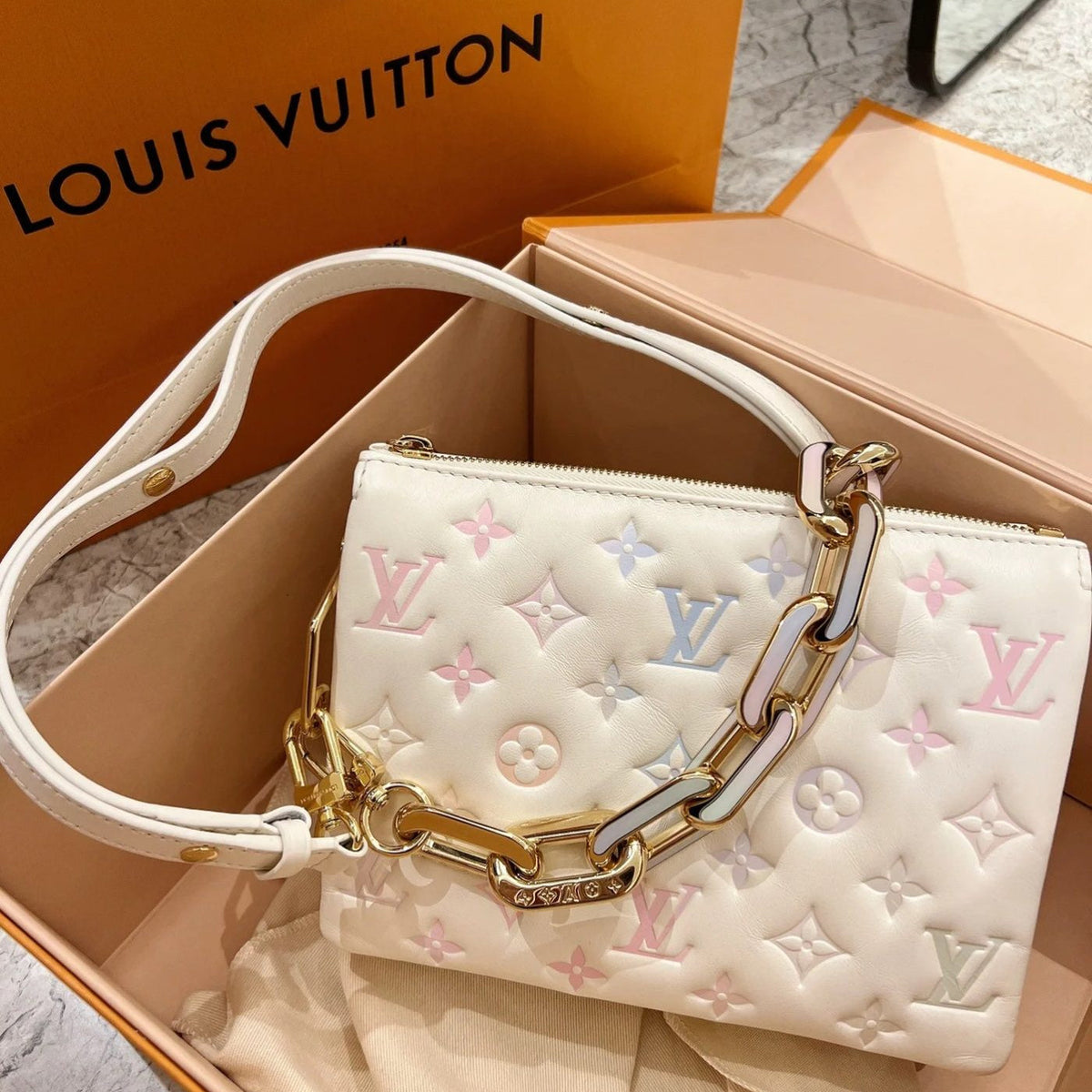 Louis Vuitton Coussin MM Bag Black - White — view 4